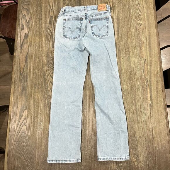 Levi's Boys Youth 550 Boot Cut Jeans Relaxed Fit Denim Light Wash Blue Size 10 - Picture 9 of 12